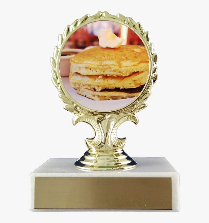 Pancake Trophy On Black Round Base - Marble, transparent png