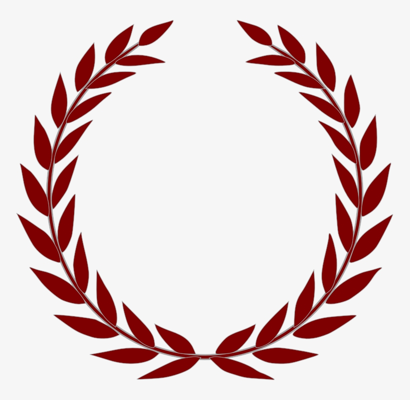 Wreath, Winner, Award, Competition, Leaves, Burgunde - Laurel Wreath Clip Art, transparent png
