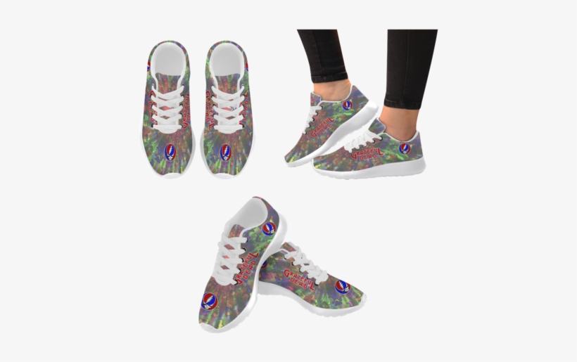Grateful Dead Skull Sneakers - Golden Retriever Halloween White Sneakers For Women, transparent png