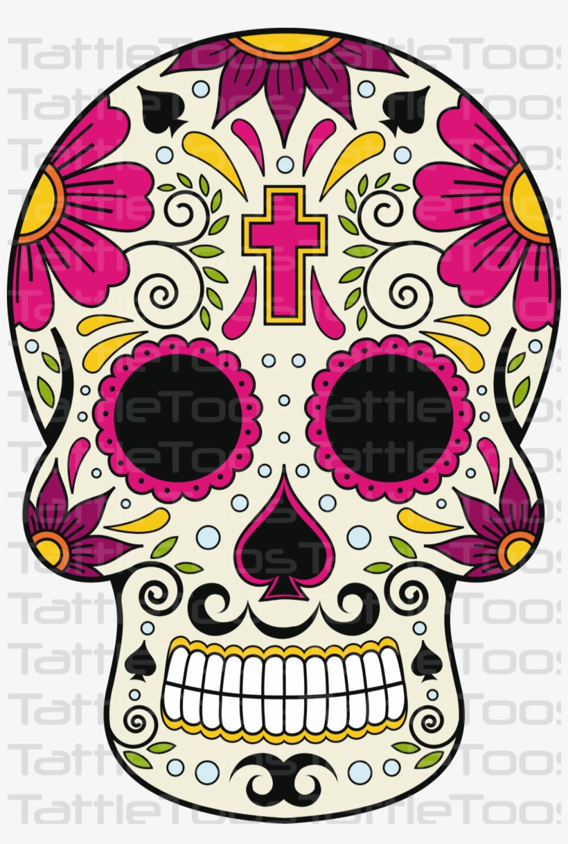 Sugskull Sugar Skulls Day Of The Dead Pinterest Skull - Colorida Caveira Mexicana Png, transparent png