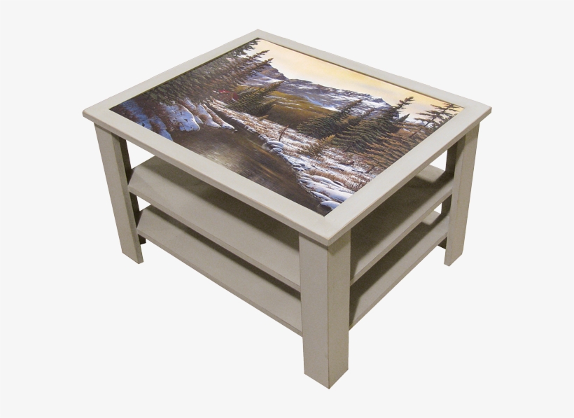 Shown In Old Putty With "winter Mountains" Print - Winter, transparent png