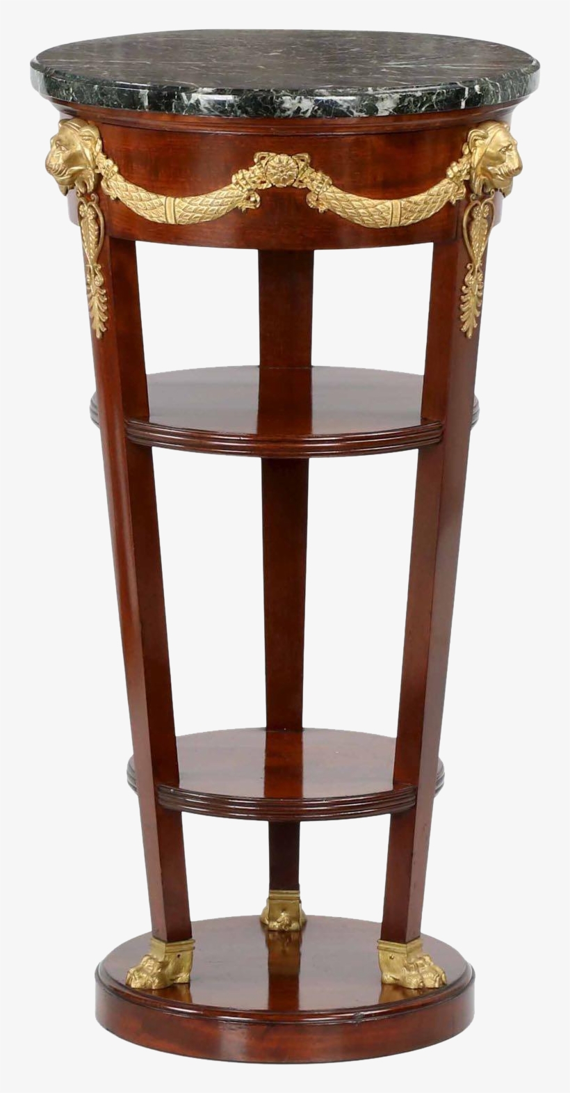 French Empire Antique Stand Side Table C - Paris, transparent png