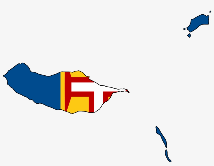 Flag Map Of Madeira - Map And Flag Of Madeira, transparent png