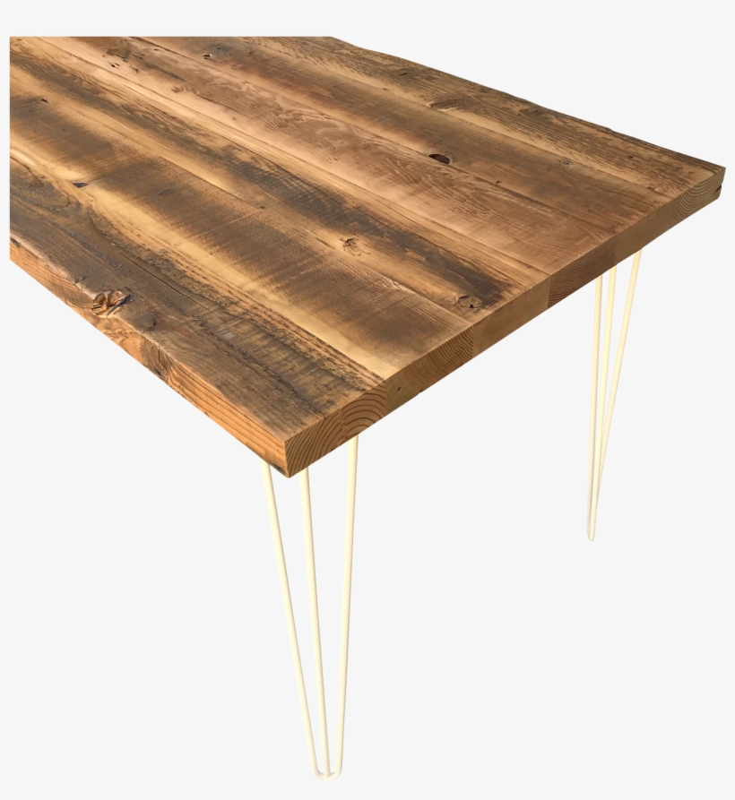 Old Growth Reclaimed Wood Table With Hairpin Legs - Table, transparent png
