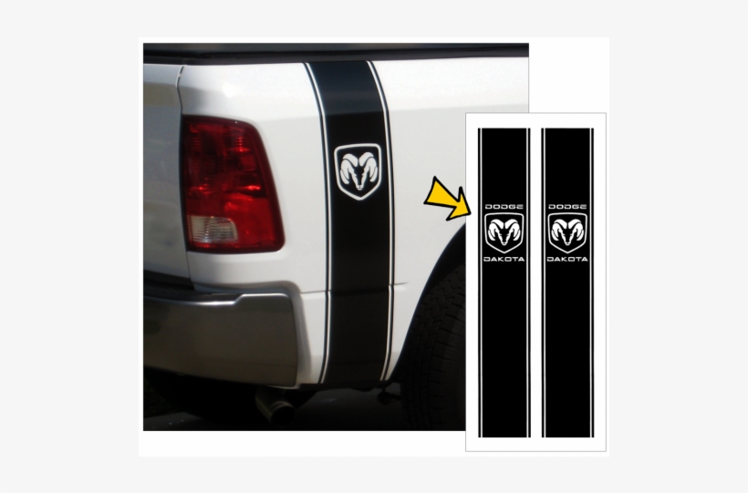 *dodge Dakota Truck Vertical Bed Stripes - Dodge Dakota, transparent png