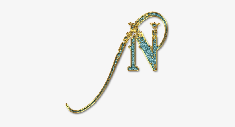 Alfabeto De Fondo Azul Claro Con Orilla En Oro - Letras Png Brilhante, transparent png