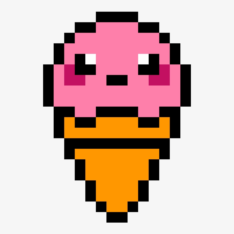 Sorvete Fofo - Pixel Art A Imprimer, transparent png
