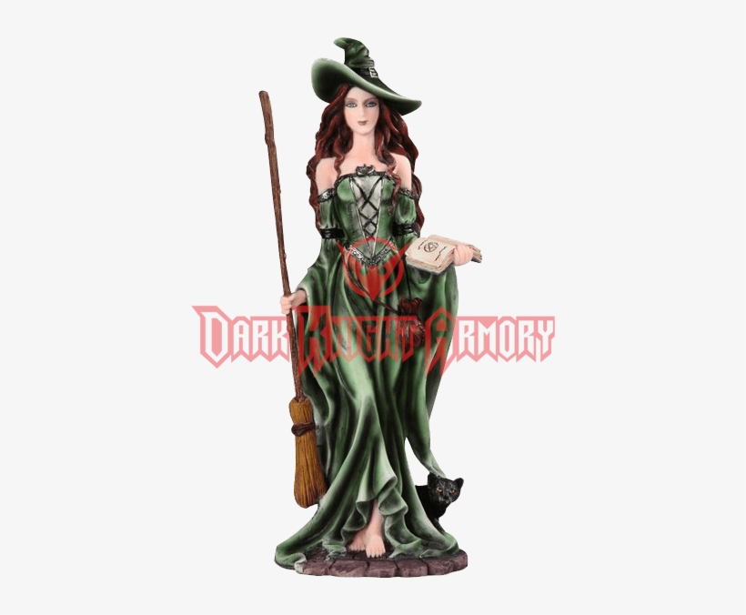 Witch Holding Broom Statue - Ferro Magnesium Fire Starter - Bushcraft Firesteel, transparent png