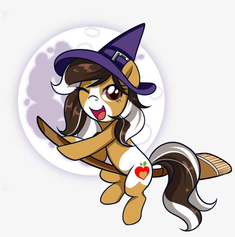 Xwhitedreamsx, Broom, Cute, Earth Pony, Female, Flying, - Cartoon, transparent png