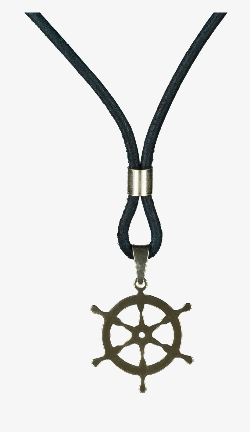 Colgante Timon Plata Cuero Azul - Collar Timon Png, transparent png
