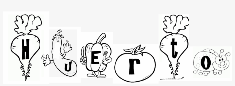 Cartel Huerto - Frutas Y Verduras Para Colorear, transparent png