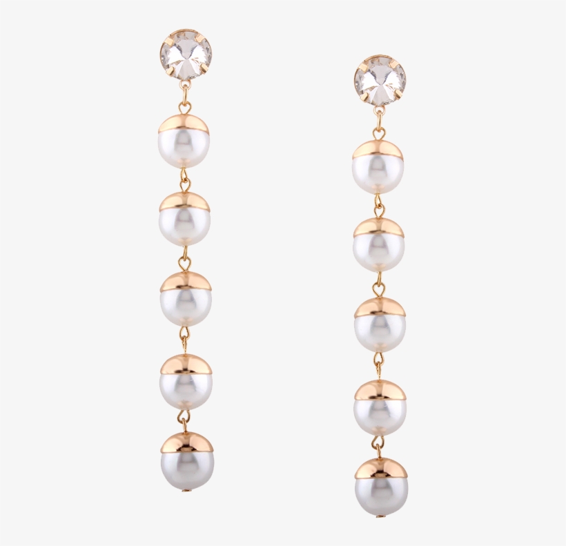 Pendientes De Gota Largos De Perlas Artificiales De - Korean Women Jewelry Earrings Artificial Pearl Rhinestone, transparent png