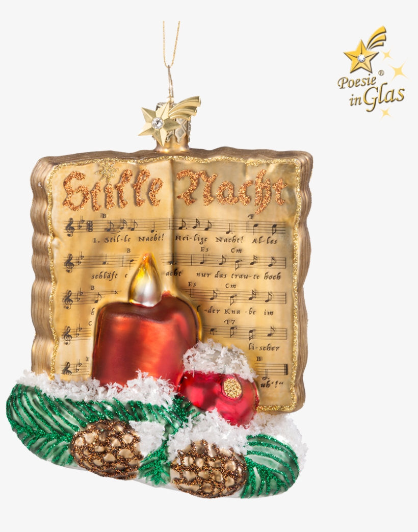 Music Sheet With Fir Branch, Special Edition "silent - Christmas Ornament, transparent png