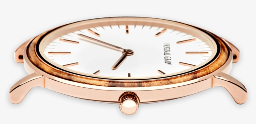 Zebrawood Rosegold Minimalist 40mm - Imported Original Grain Zebrawood Rose Gold Minimalist, transparent png