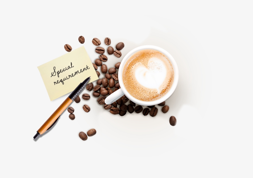 Mobile View Coffee With Beans - Cappuccino, transparent png
