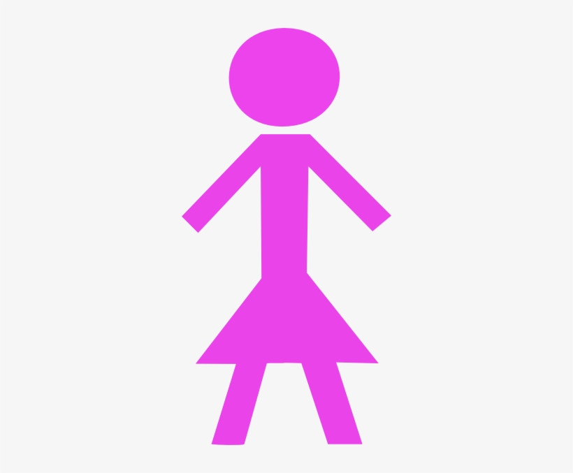 Light Purple Stick Woman Hi - Stick Figure Clip Art, transparent png
