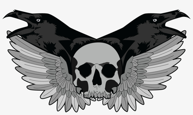 Ravens, Skulls, Wings - American Crow, transparent png