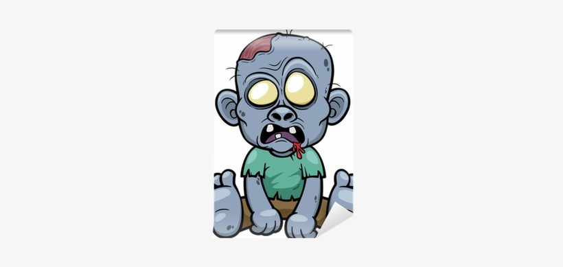 Vector Illustration Of Cartoon Zombie Wall Mural • - Zombie Clip Art, transparent png