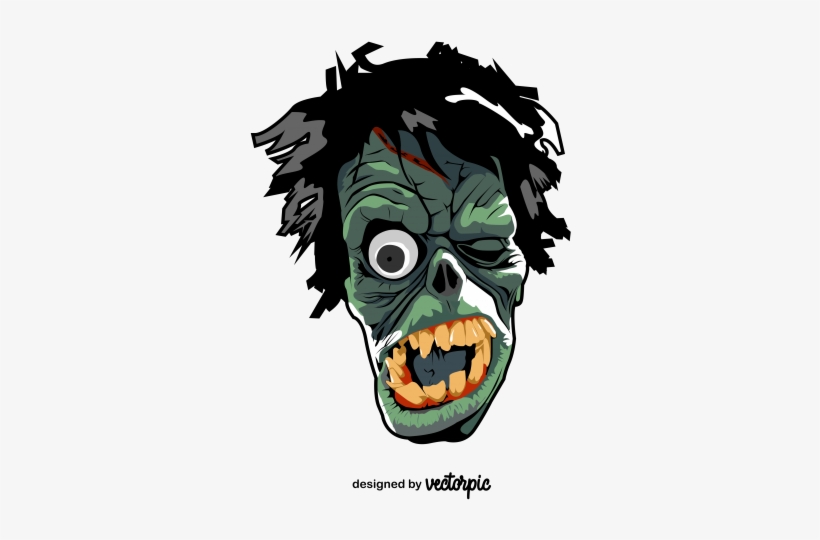 Head Zombie Monster Tshirt Design Free Vector - Design, transparent png