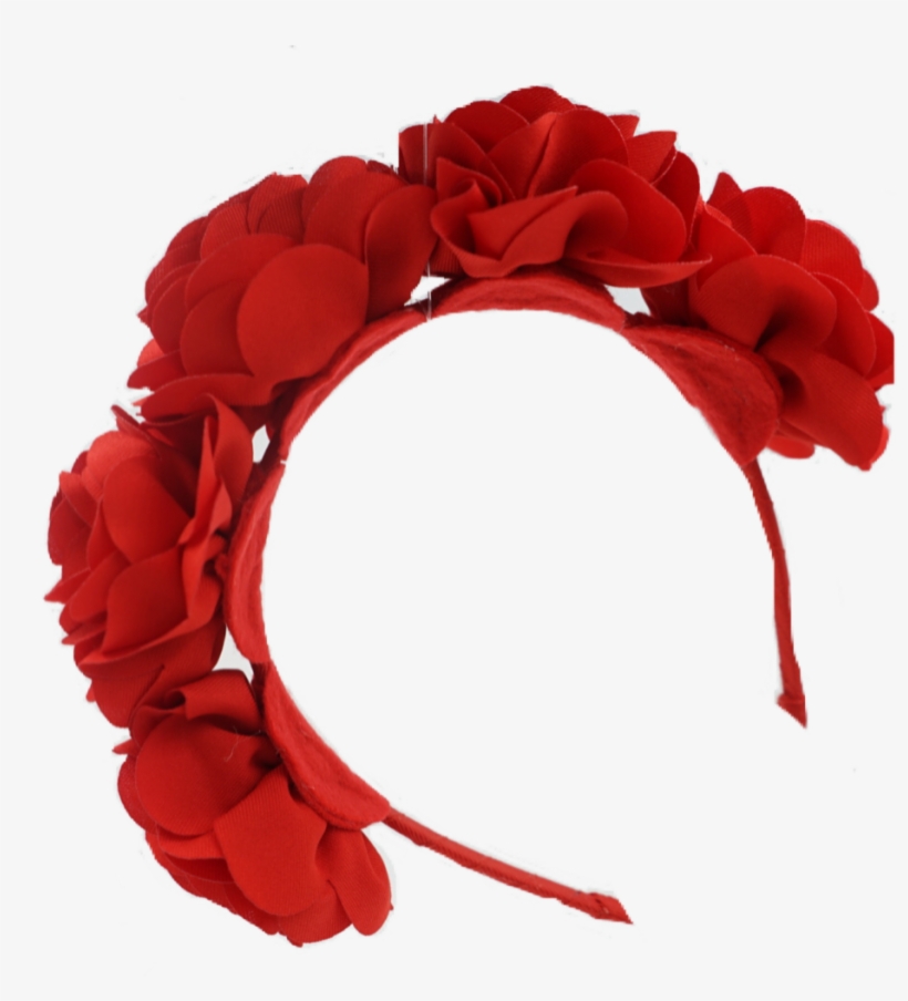Mla Girl 033a Webbing Flower Headband - Rose, transparent png