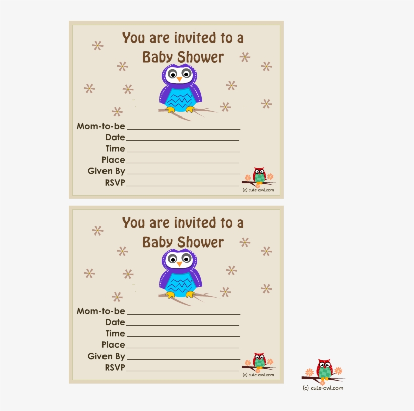 Cute Owl Boy Baby Shower Invitations - Greeting Card, transparent png