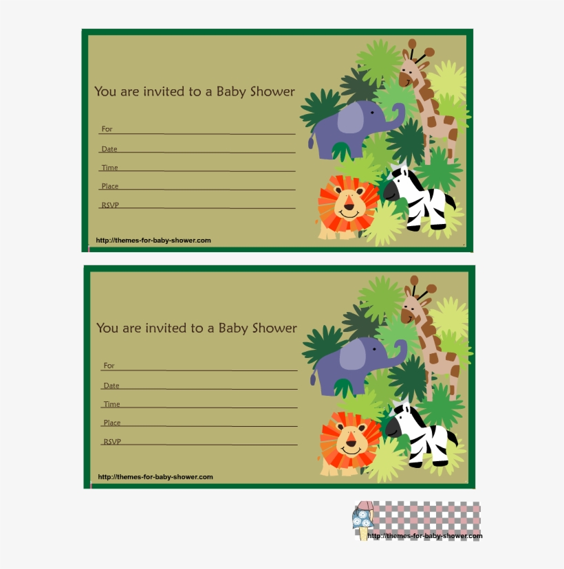 Cute Safari Baby Shower Invitations - Safari Invitations Baby Shower, transparent png