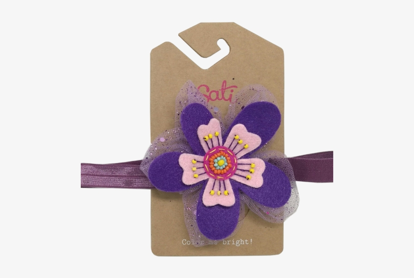 Celebrate Violet Flower Headband - Artificial Flower, transparent png
