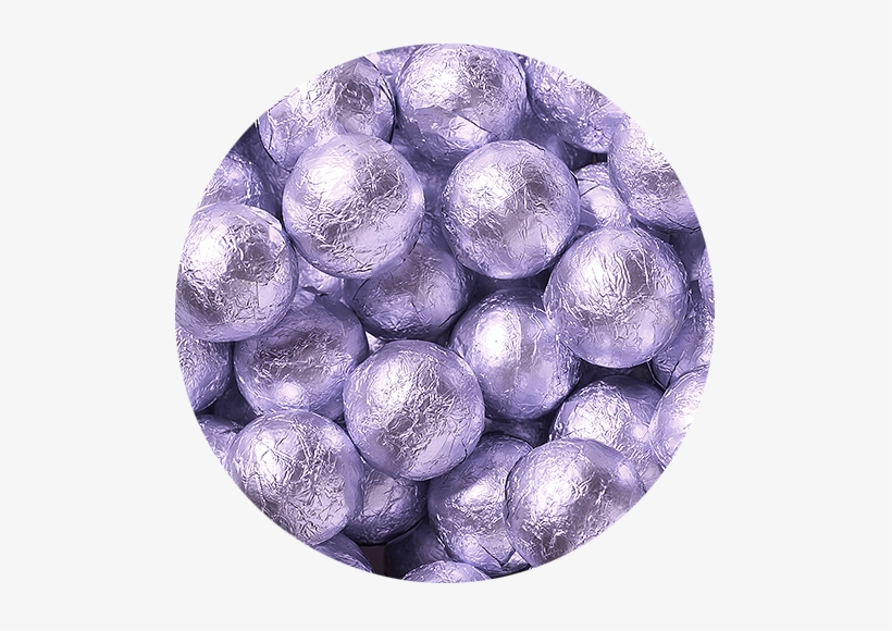 Lavender Foiled Solid Milk Chocolate Balls Bulk Bags - Lavender Foil Chocolate Balls, transparent png