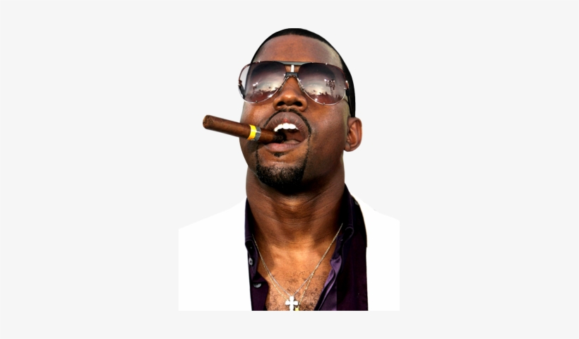 Kanye West Smoking Cigar, transparent png