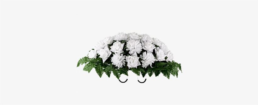 White Rose With Mums - Cemetery, transparent png