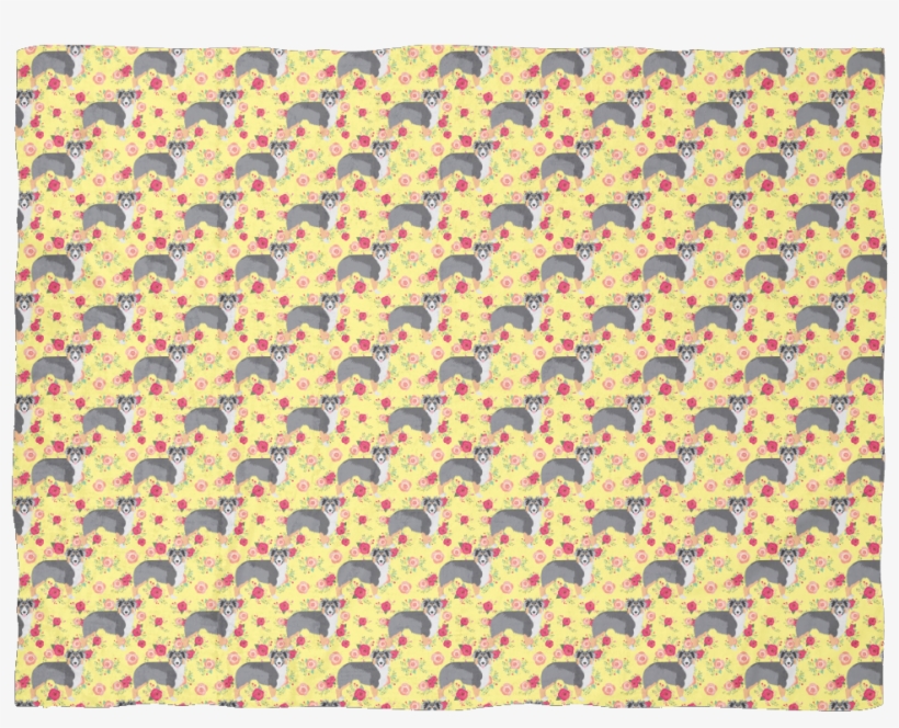 Floral Australian Shepherd Blanket - Shirt, transparent png