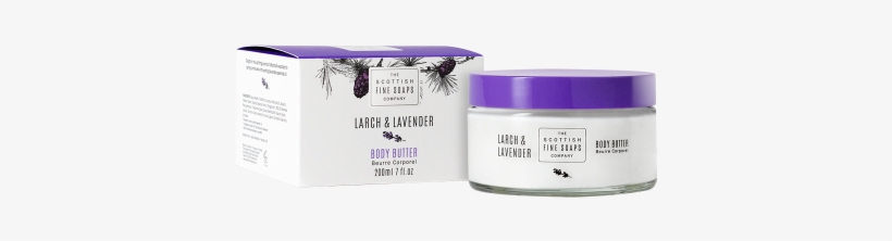 Larch & Lavendar - Scottish Fine Soaps Larch & Lavender Body Butter, transparent png