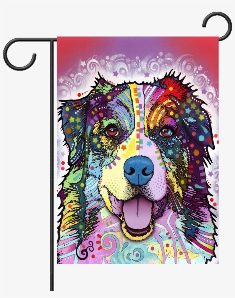 Australian Shepard Garden Flag - Dean Russo Border Collie, transparent png