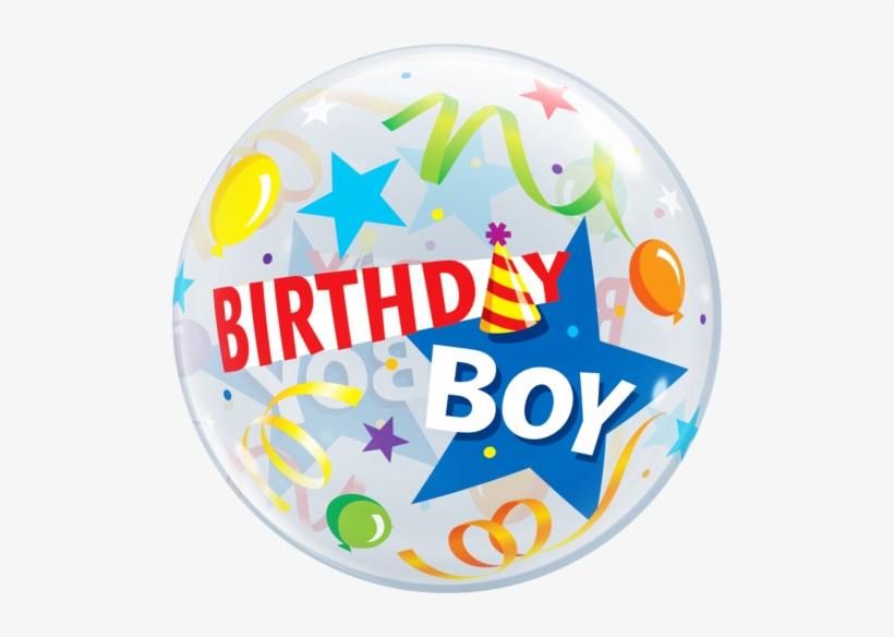 Birthday Boy Bubble Balloon 1pc - Happy Birthday Boy Balloons, transparent png