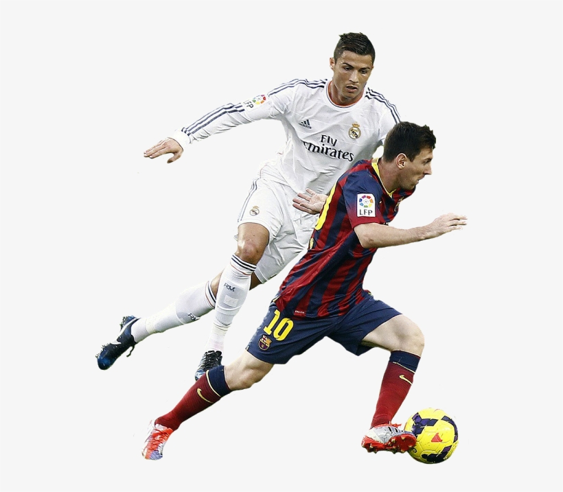 Messi Vs Chicharito 2013 - Messi Y Cristiano Ronaldo Png, transparent png
