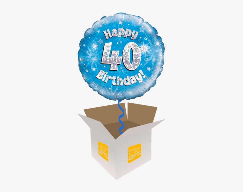 Happy 40th Birthday Blue Holographic - Buon Compleanno Per I Tuoi 60 Anni, transparent png
