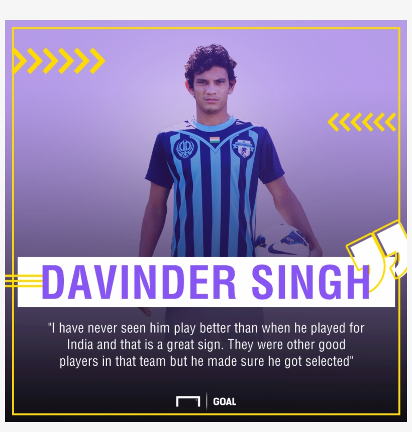 I-league Club Minerva Punjab Was On Hand To Help Him - Davinder Singh Footballer, transparent png