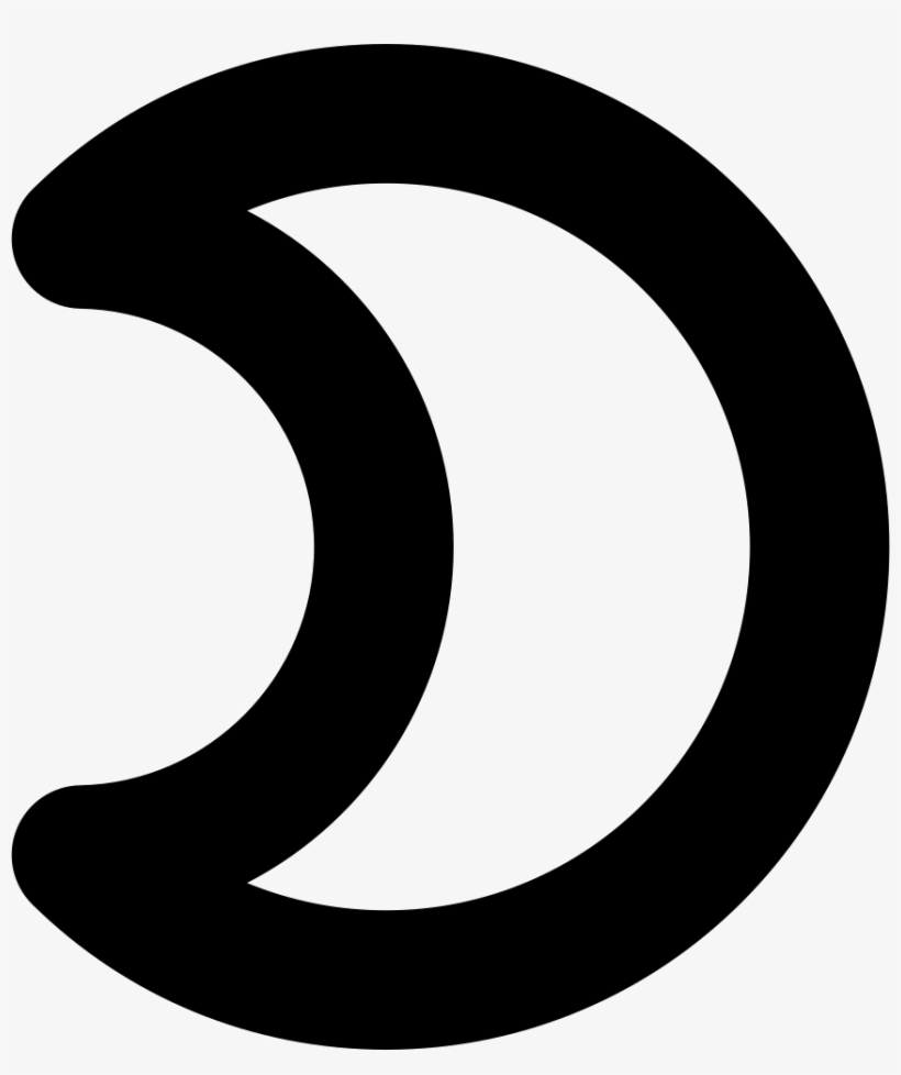 Moon Phase Gross Outline Symbol Comments - Symbol, transparent png