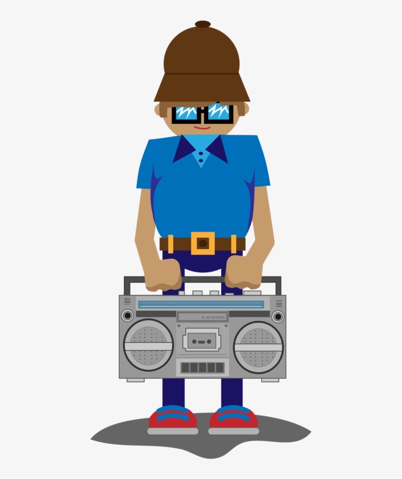 B-boy Boombox Vector Illustration & Gif - Portable Network Graphics, transparent png