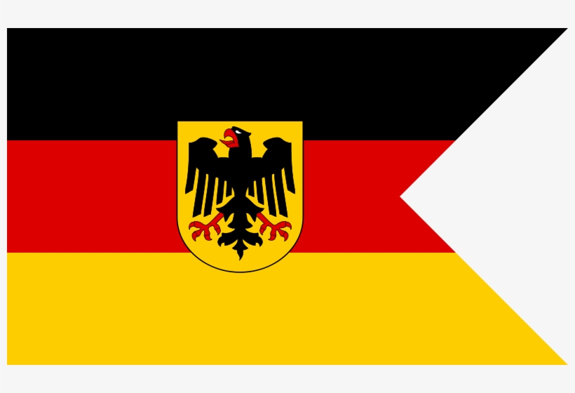 The Naval Ensign Of The West German Bundesmarine - Germany Flag, transparent png