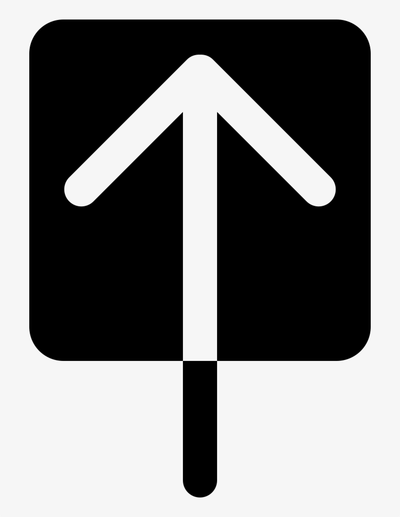 Up Arrow Entering In Black Square - Upload Png White Cloud, transparent png