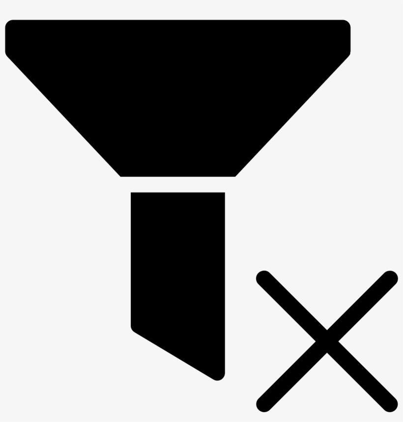 The Icon Is Shaped Like An Upside Down Triangle Missing - Clear Filter Icon Png, transparent png