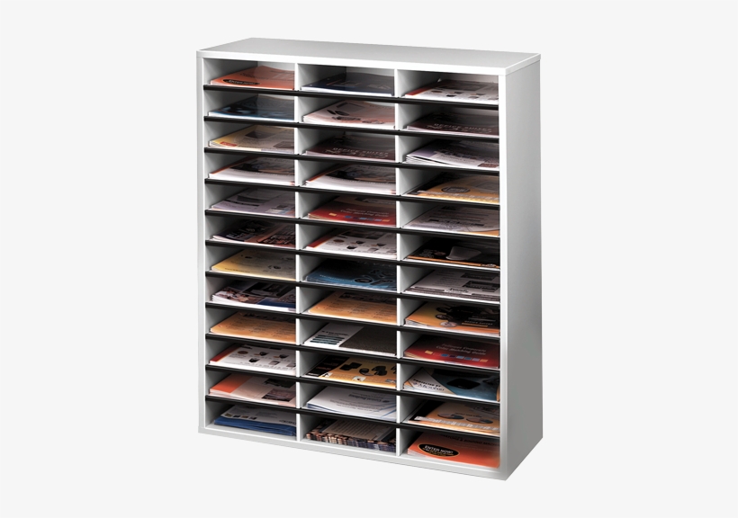 36 Compartment, Letter, Dove Gray - Fellowes Literature Sorter 36 Compartments, transparent png