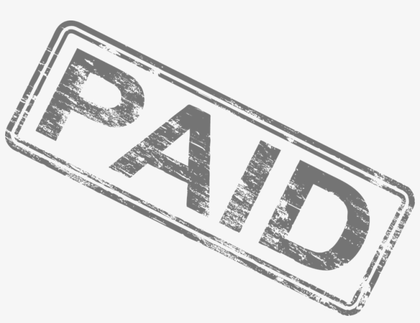 Online Payments - Paid Stamp Transparent Black, transparent png