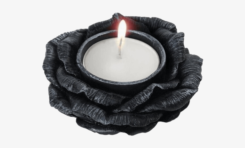 Black Rose Tealight Holder - Alchemy Gothic Black Rose T-light Holder, transparent png