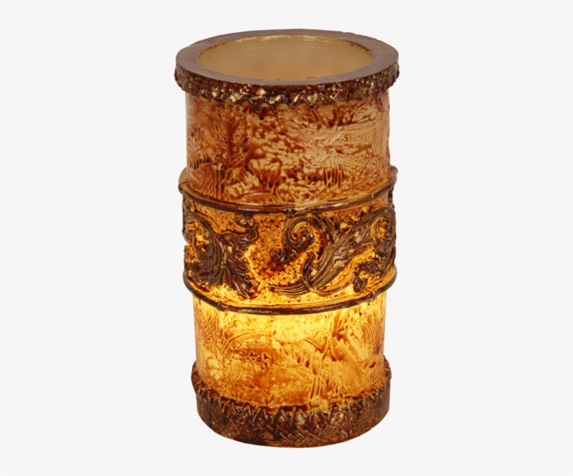 Led Pillar Candle Gothic - Bronskleurige Gothic Wax Led-kaars 15 Cm, transparent png