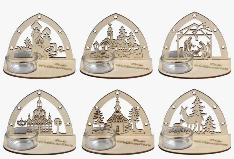 Tealight Candle Holder With Glass Cup, Gothic Arch - Triangle, transparent png