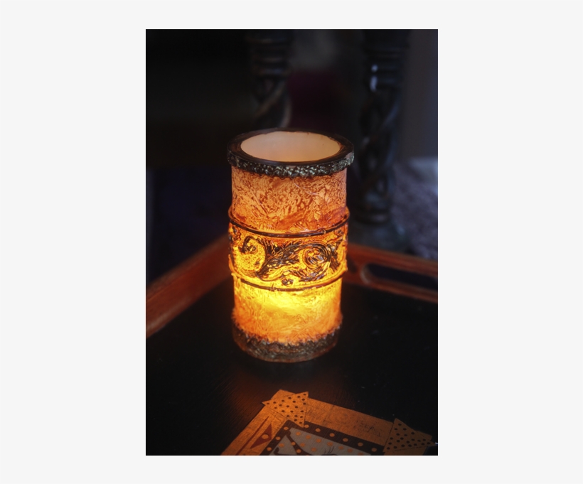Led Pillar Candle Gothic - Bronskleurige Gothic Wax Led-kaars 15 Cm, transparent png