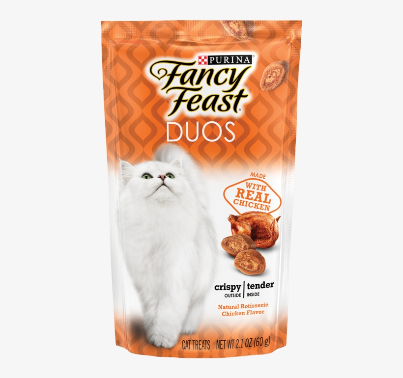 Fancy Feast Duos Natural Rotisserie Chicken Cat Treats - Fancy Feast Duos Cat Treats, transparent png
