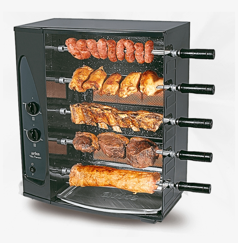 5 Skewers Gas Rotiserie - Gas Rotisserie Grill, transparent png